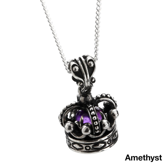 Charm : Imperial King Crown w/Amethyst