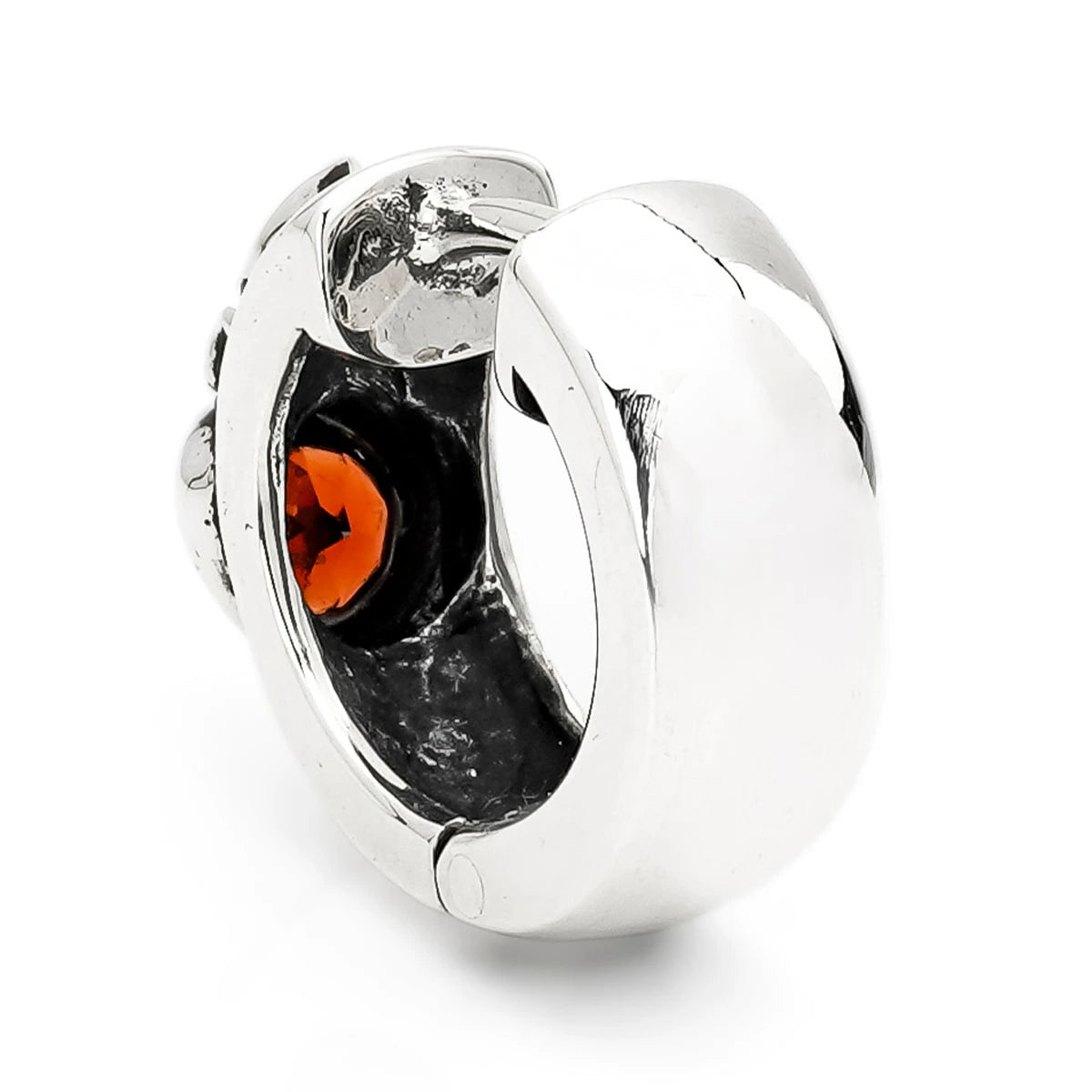 Earring : Sacred Heart w/Garnet