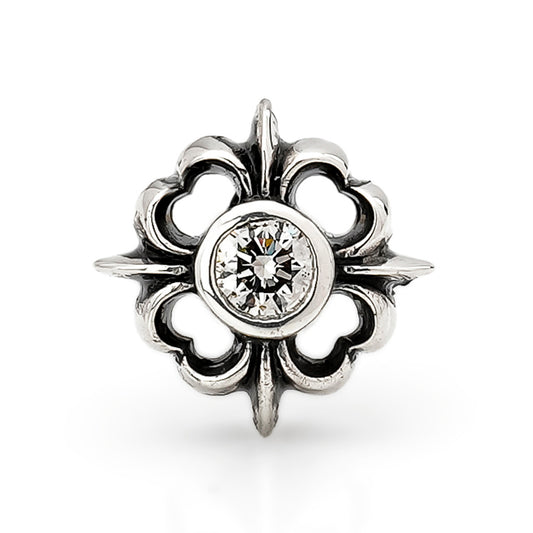 Earring : Pope's Stone Cross Stud w/Diamond