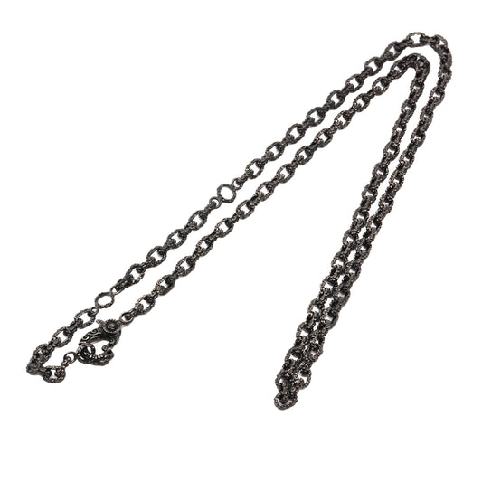 Necklace : Fleur-de-lis Links Chain w/Celtic Lobster Claw 60cm /Black Custom