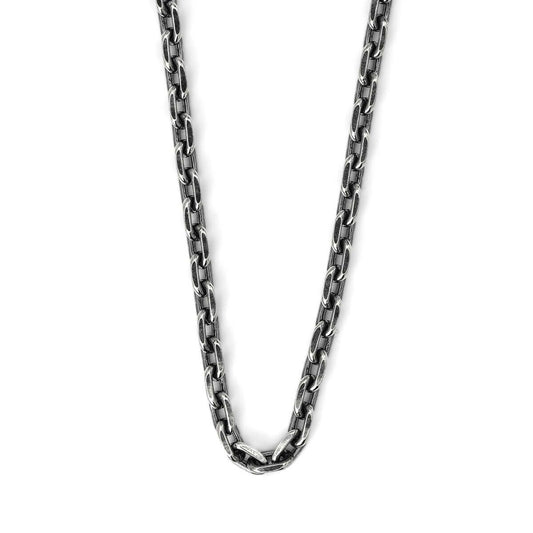 Necklace : Oval Beans Edge Chain Small w/Lobster Clasp&LT Logo Plate 50cm