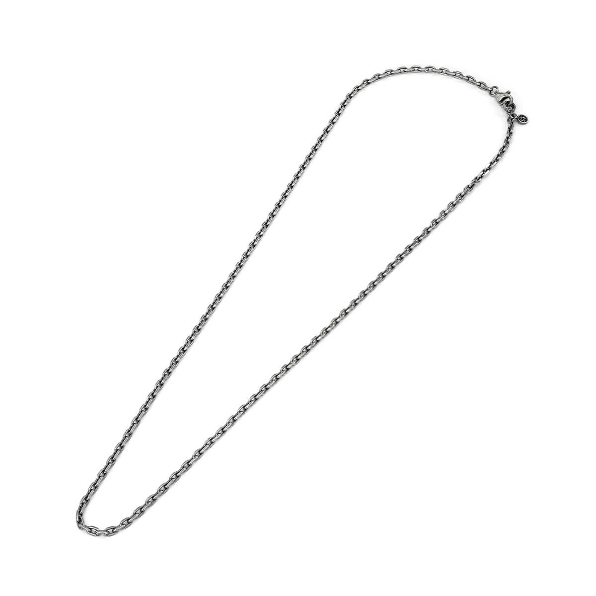 Necklace : Oval Beans Edge Chain Small w/Lobster Clasp&LT Logo Plate 50cm