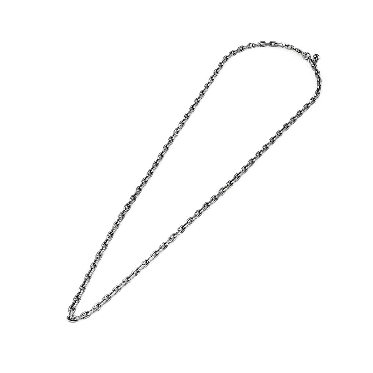 Necklace : Oval Beans Edge Chain Medium w/Lobster Clasp&LT Logo Plate 50cm