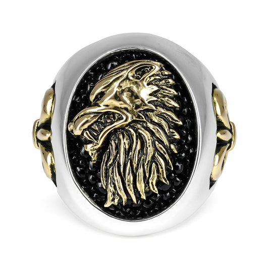 Ring : Special Edition w/K18Wolf&Fleur-de-lis w/Stingray