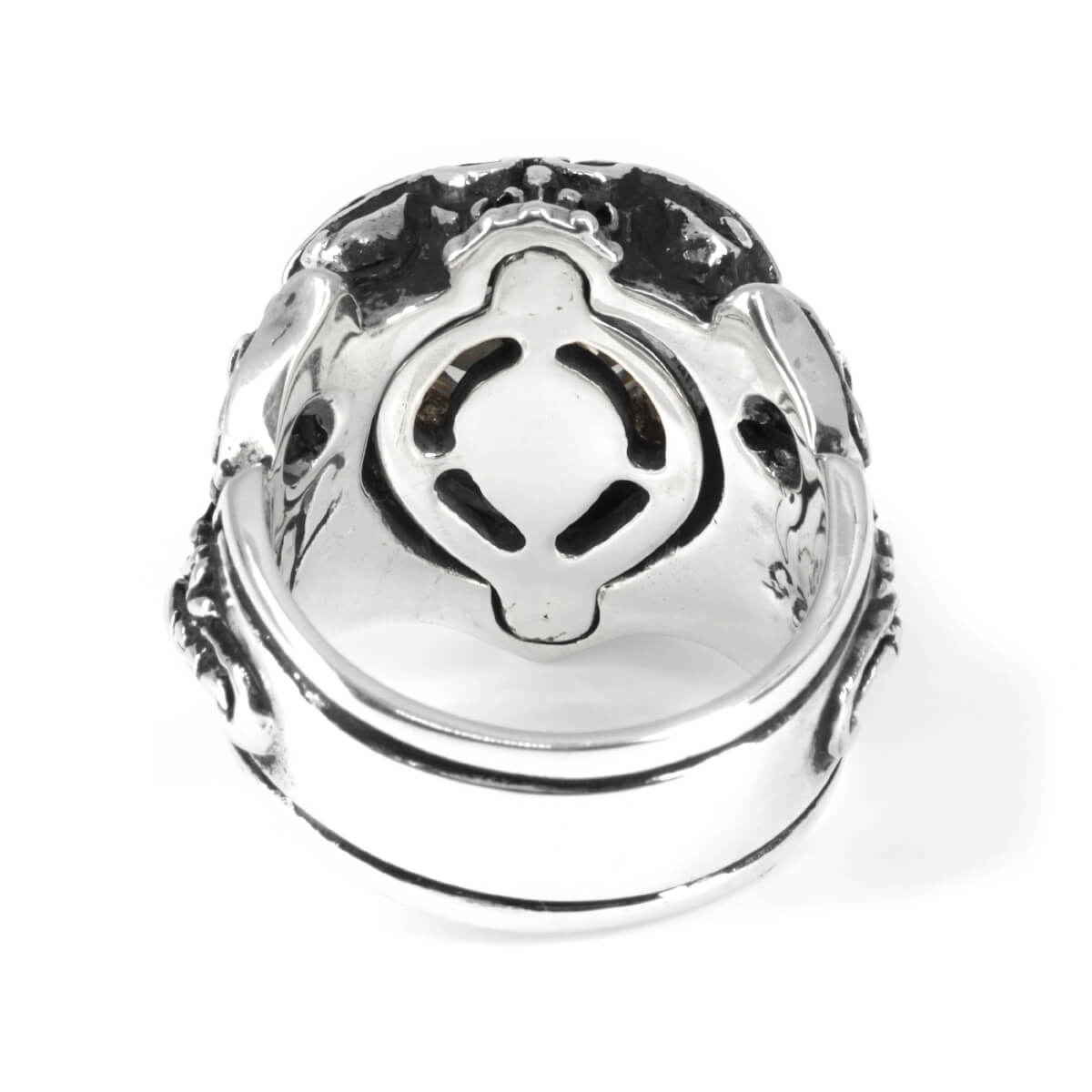 Ring : Scroll Heart w/CZ Stone Clear