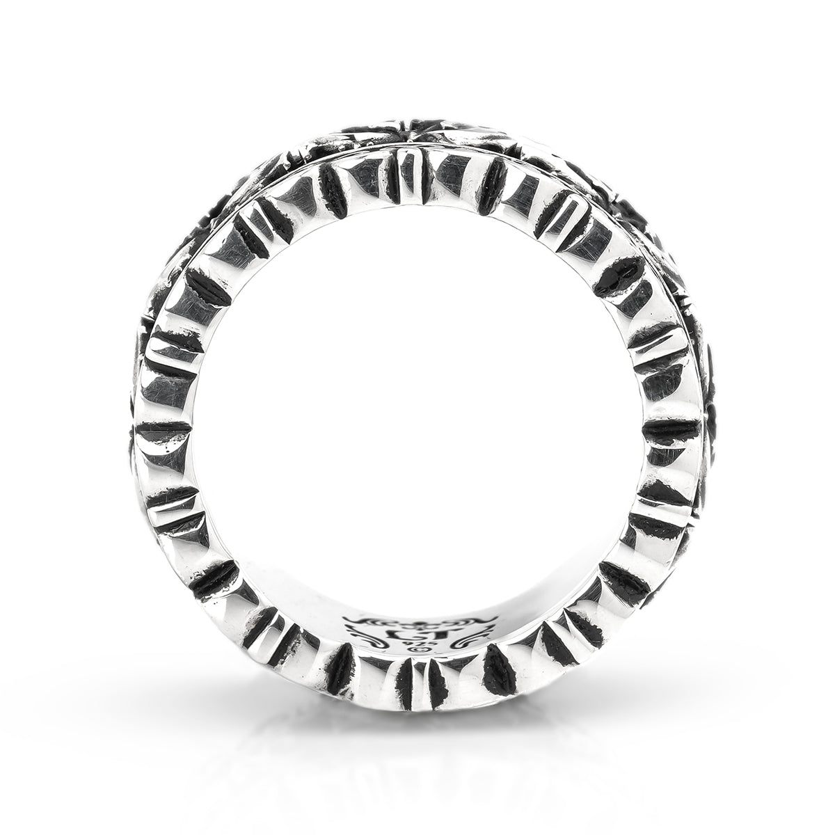 Ring : Narrow Revolving Filigree w/Classic Floral Belt