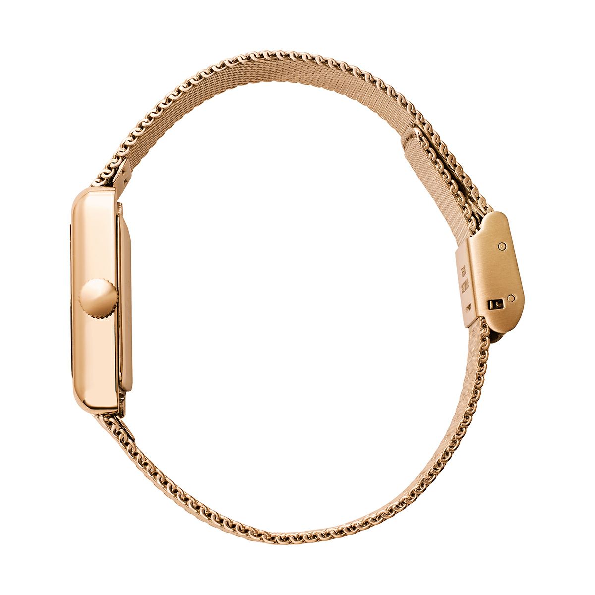 Tsuki Oboroduki Square Rose Gold Mesh Noir