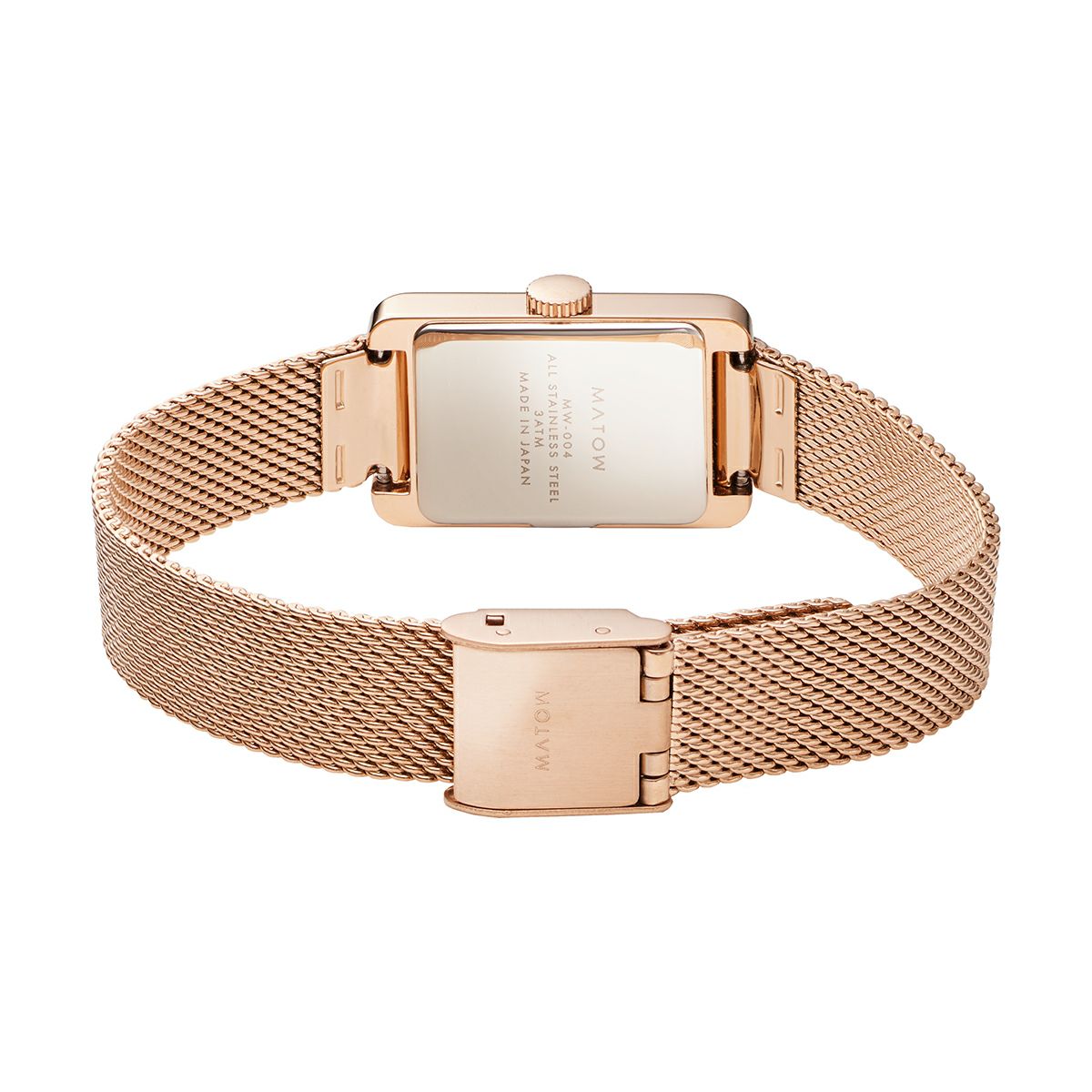 Tsuki Oboroduki Square Rose Gold Mesh Noir