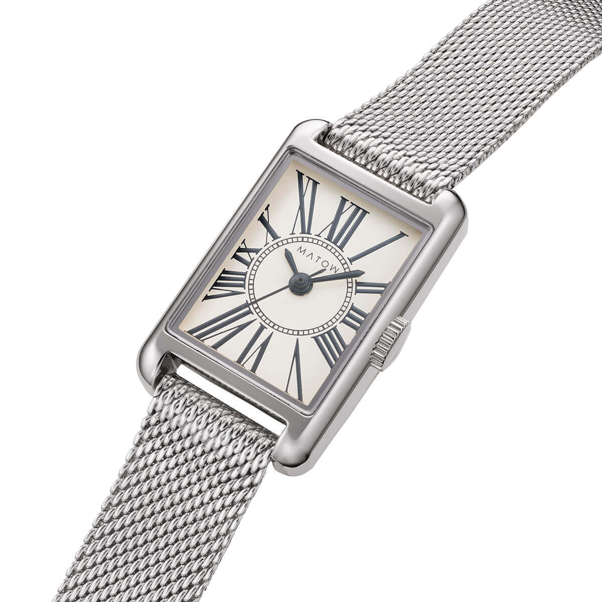 Tsuki Oboroduki Square Silver Mesh Circle Roman
