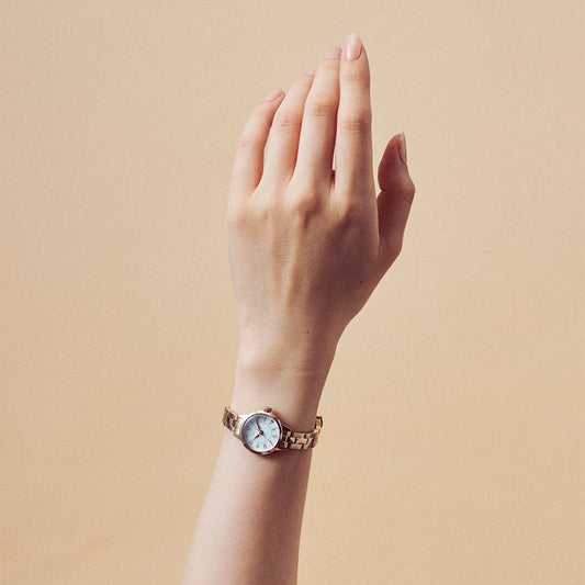 Tsuki Seigetsu Round Rose Gold White