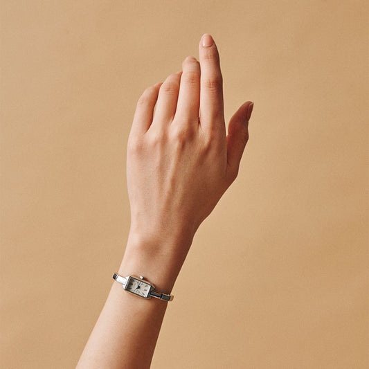 Tsuki Seigetsu Mini Square Silver White