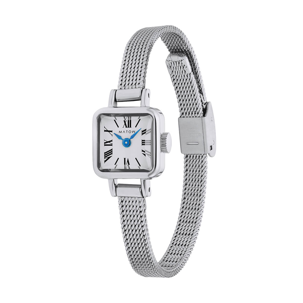 Tsuki Tangetsu Mini Square Silver White Mesh