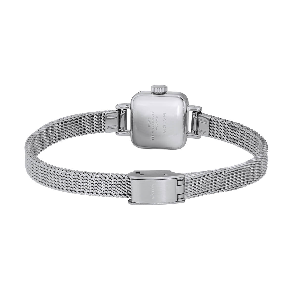 Tsuki Tangetsu Mini Square Silver White Mesh