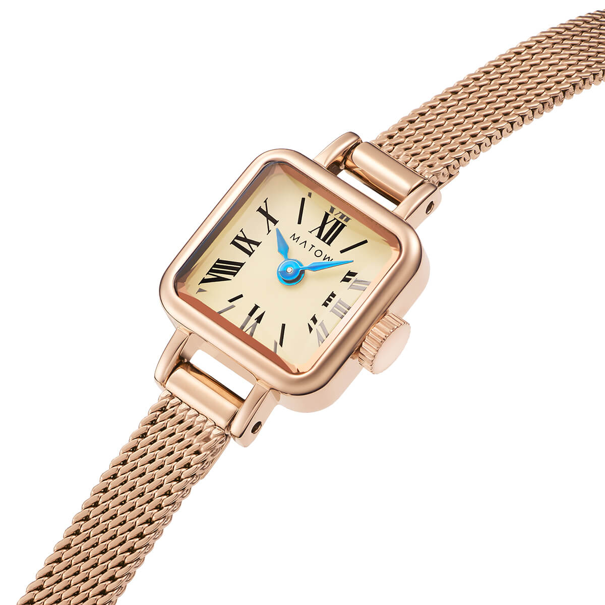 Tsuki Tangetsu Mini Square Rose Gold Champagne Mesh