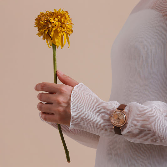 Shiki Bouquet momiji Rosegold Brownleather