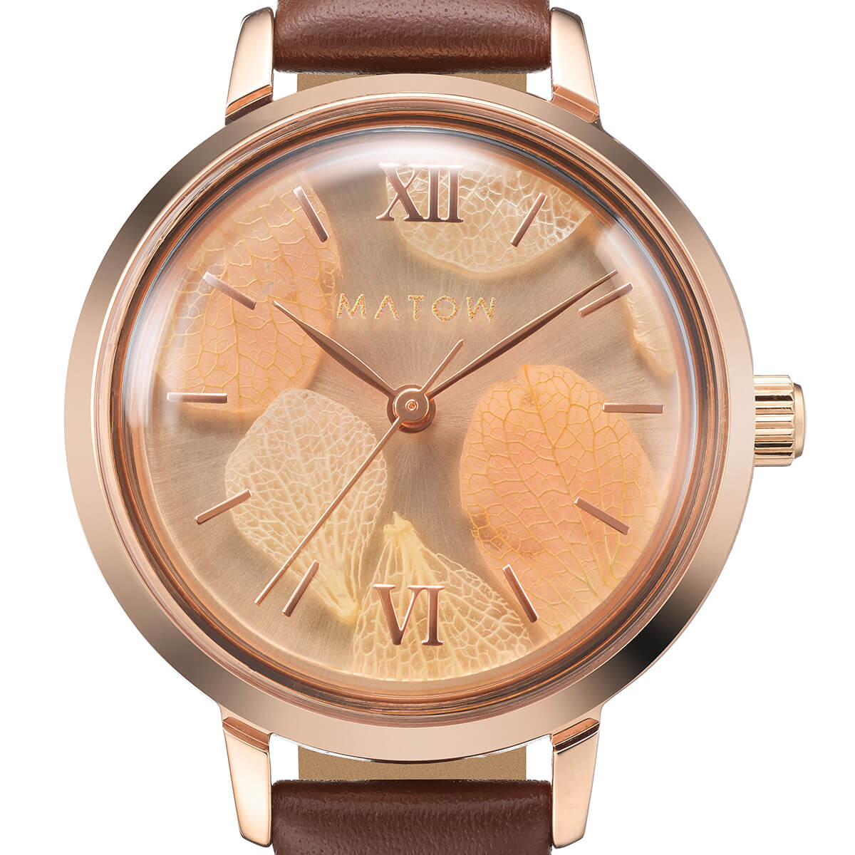 Shiki Bouquet momiji Rosegold Brownleather