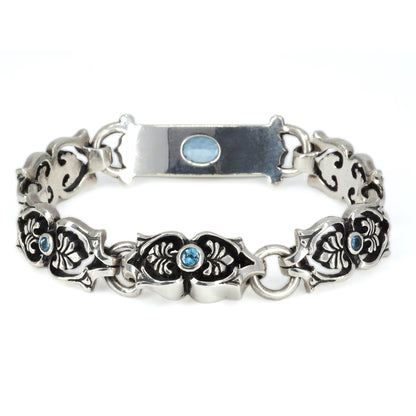 Bracelet : Celtic Vine w/5small&1large w/Blue Topaz