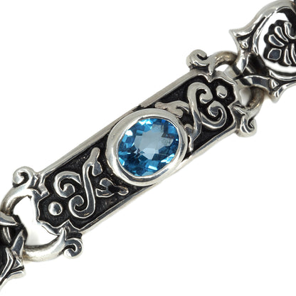 Bracelet : Celtic Vine w/5small&1large w/Blue Topaz