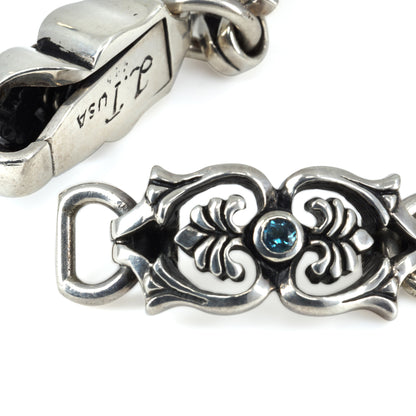 Bracelet : Celtic Vine w/5small&1large w/Blue Topaz