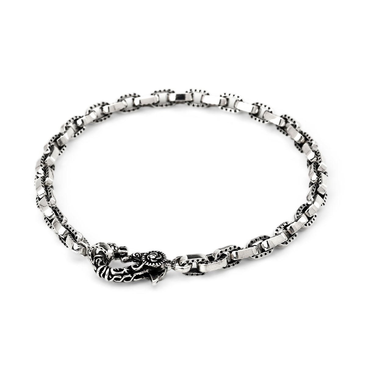 Bracelet : Half Engrave Links Chain 18cm