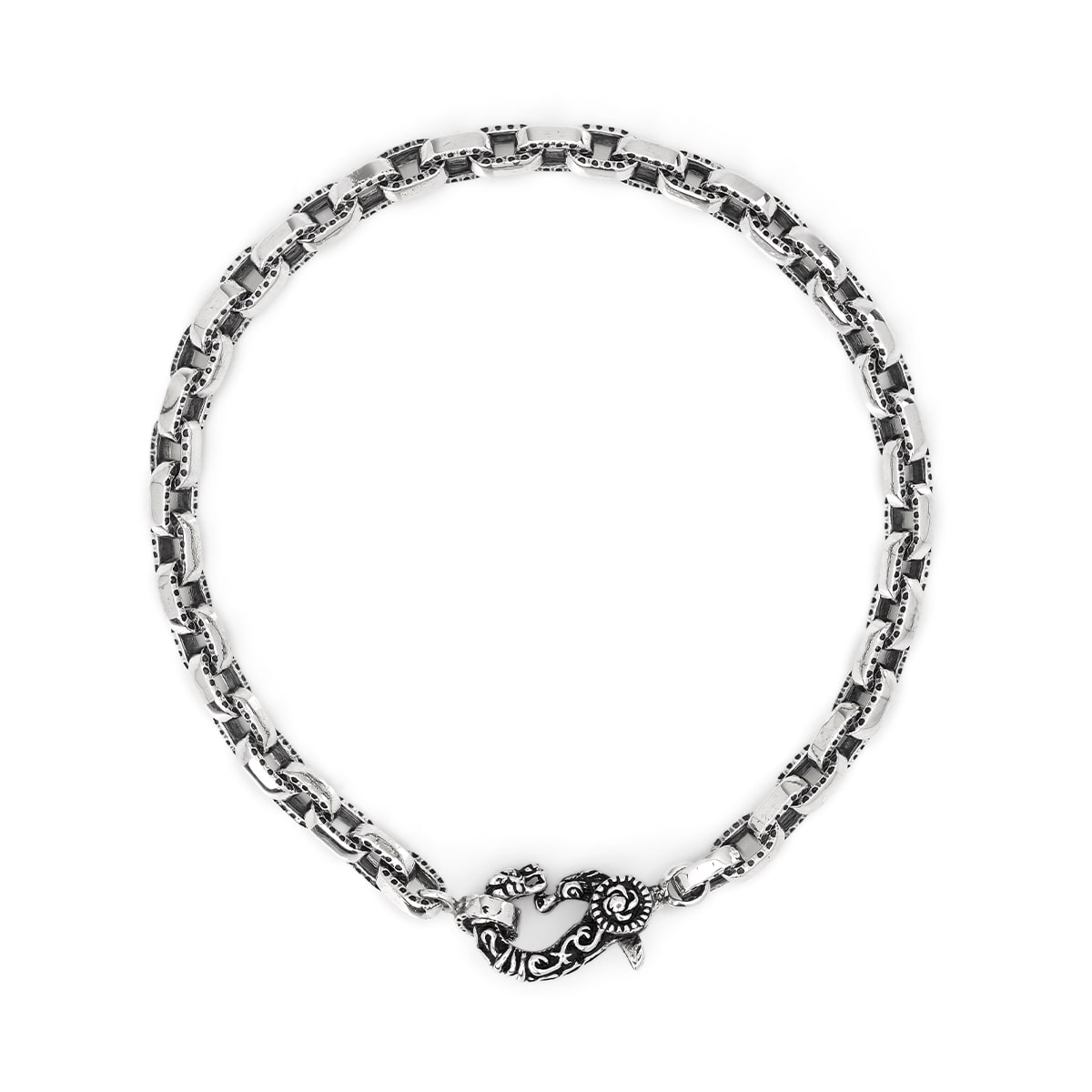 Bracelet : Half Engrave Links Chain 18cm