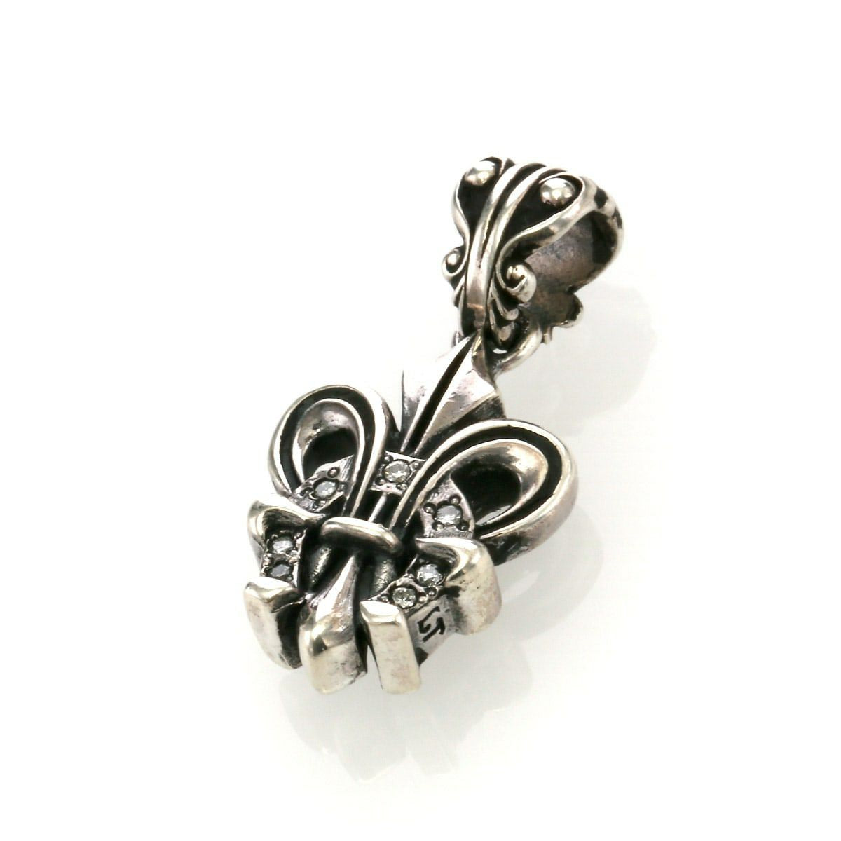 Charm : Fleur-de-lis Horseshoe w/Diamond(Horseshoe)