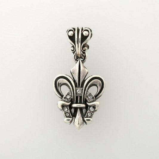 Charm : Fleur-de-lis Horseshoe w/Diamond(Horseshoe)
