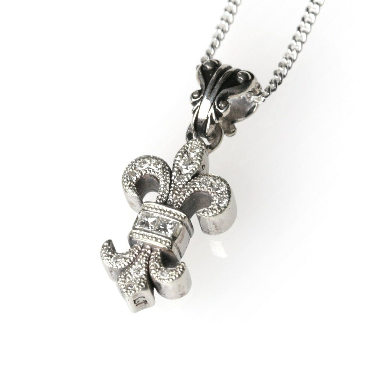 Charm : Long Fleur-de-lis w/Diamond Pave(Fleur-de-lis)