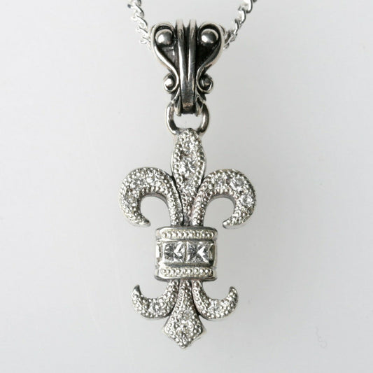 Charm : Long Fleur-de-lis w/Diamond Pave(Fleur-de-lis)