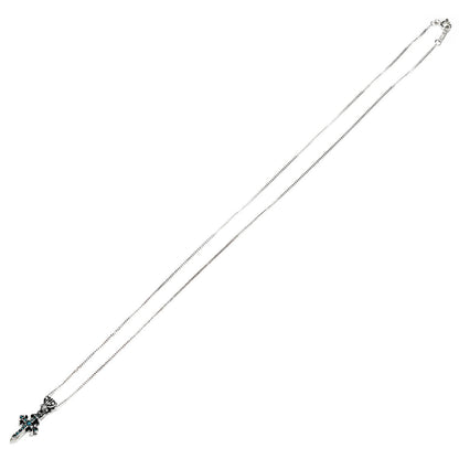 Charm : Pollicino Cross w/Blue Diamond Pave