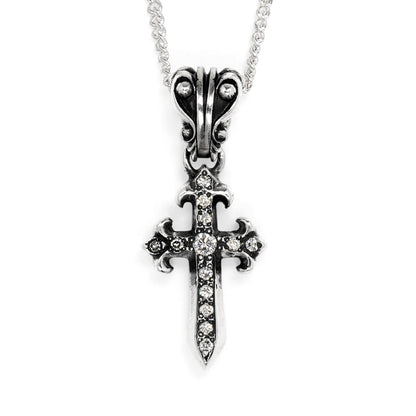 Charm : Pollicino Cross w/Diamond Pave