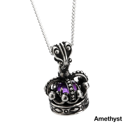 Charm : Imperial King Crown w/Amethyst