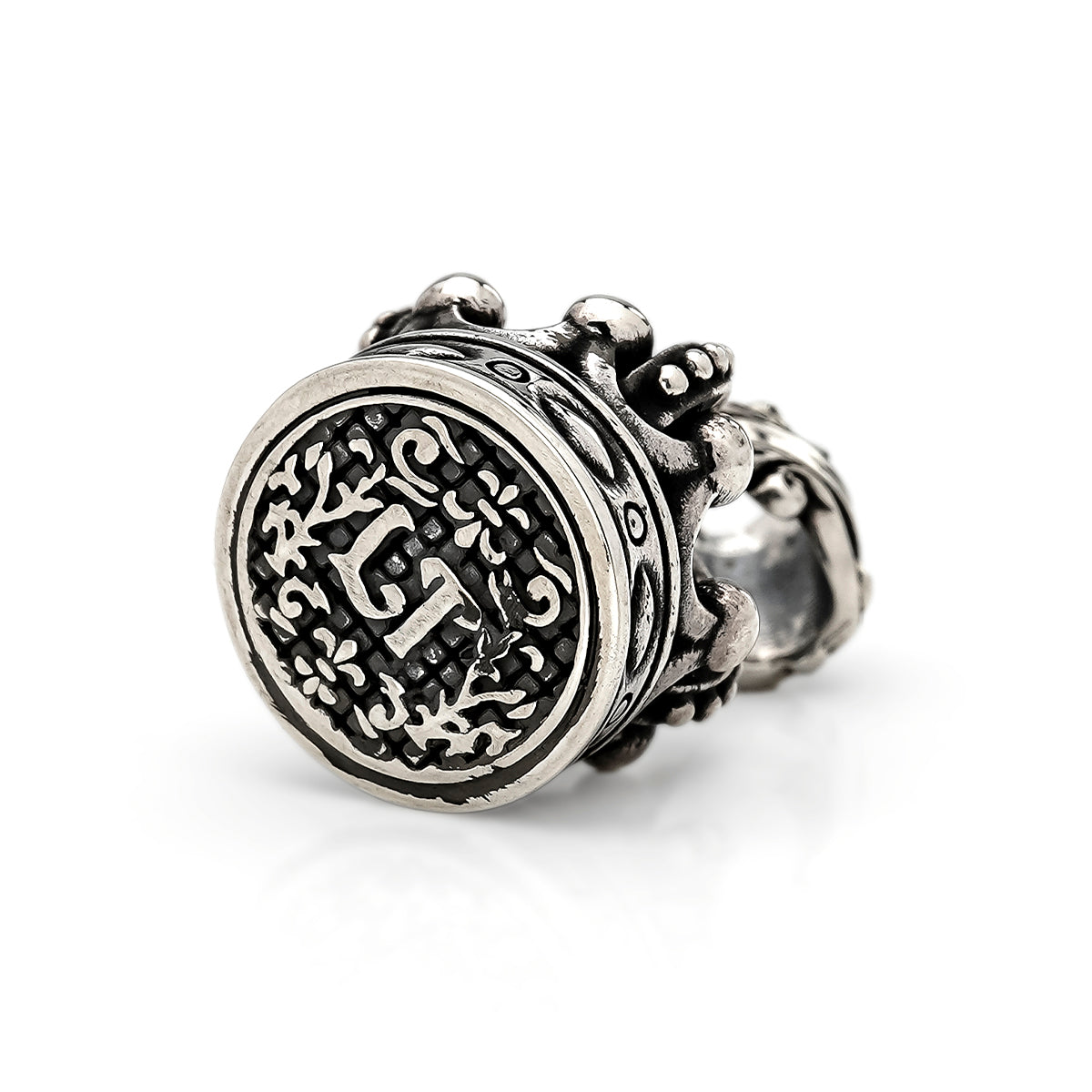 Charm : Imperial King Crown w/Amethyst