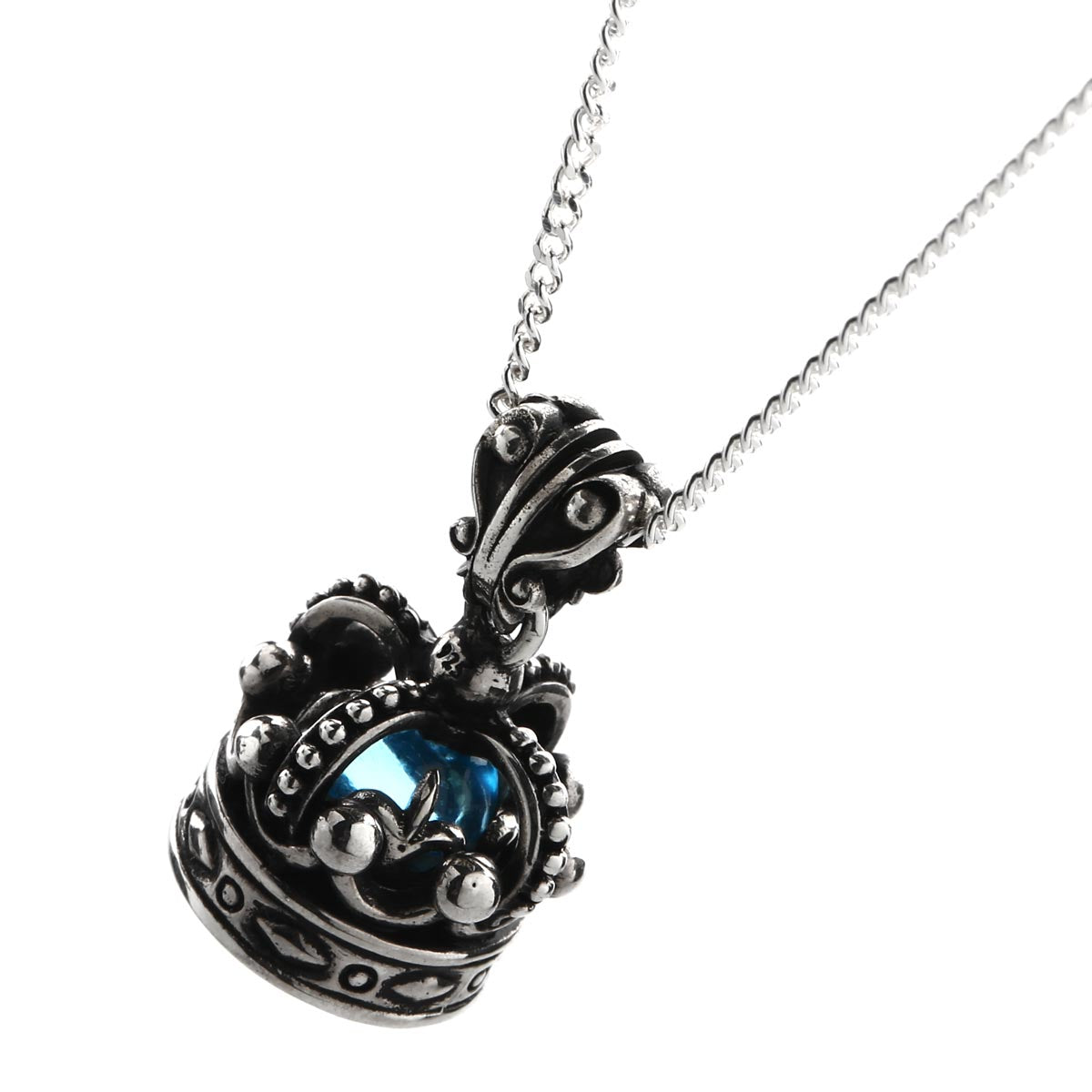 【BC Online Store LTD.】Charm : Imperial King Crown w/Blue Topaz