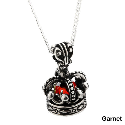 Charm : Imperial King Crown w/Amethyst