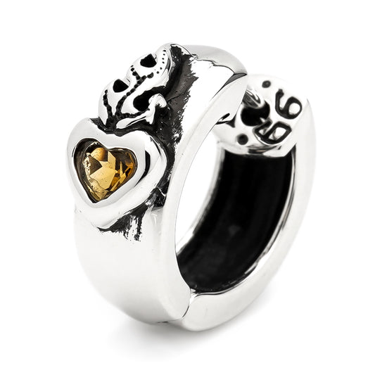 Earring : Sacred Heart w/Citrine