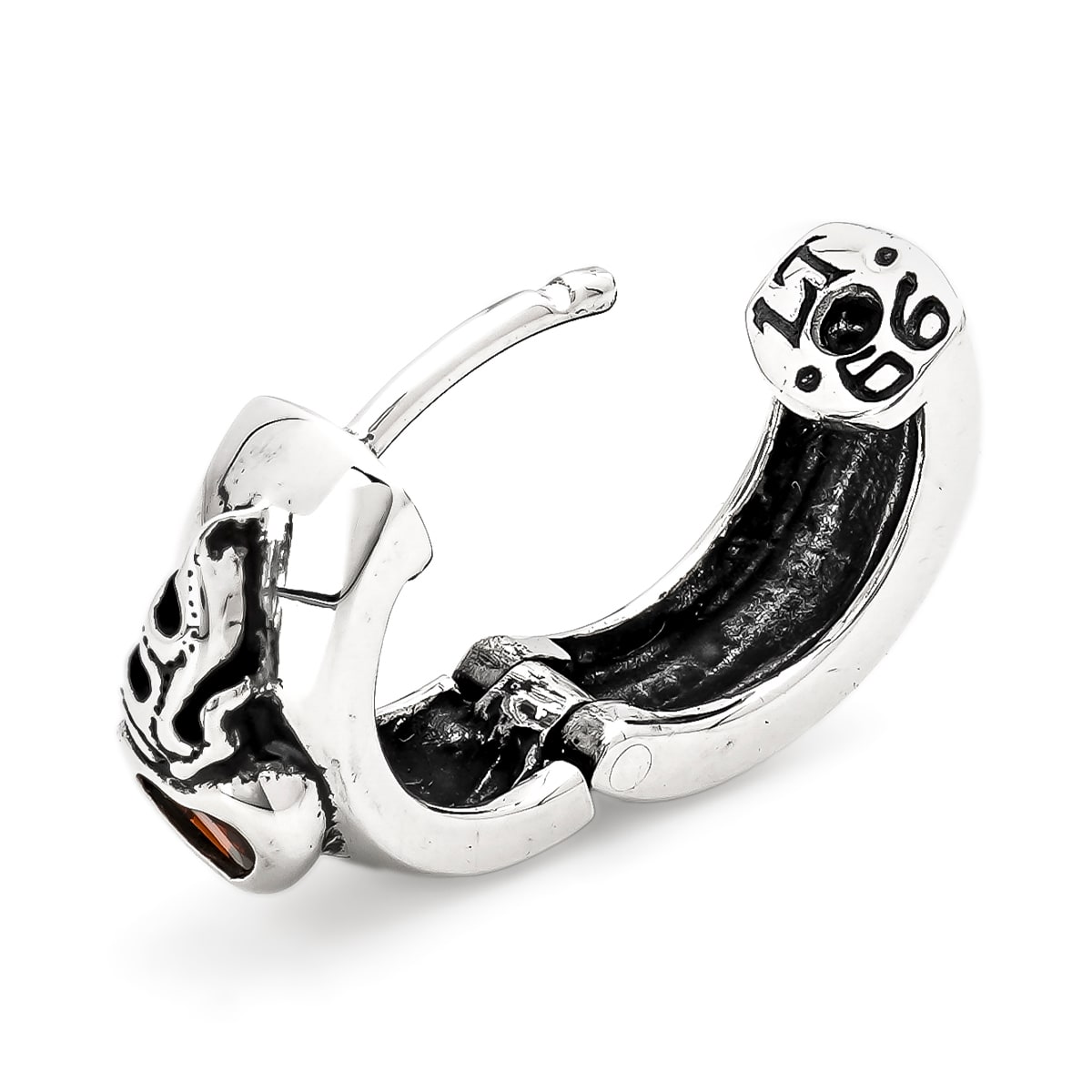 Earring : Sacred Heart w/Ruby