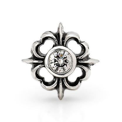 Earring : Pope's Stone Cross Stud w/Diamond