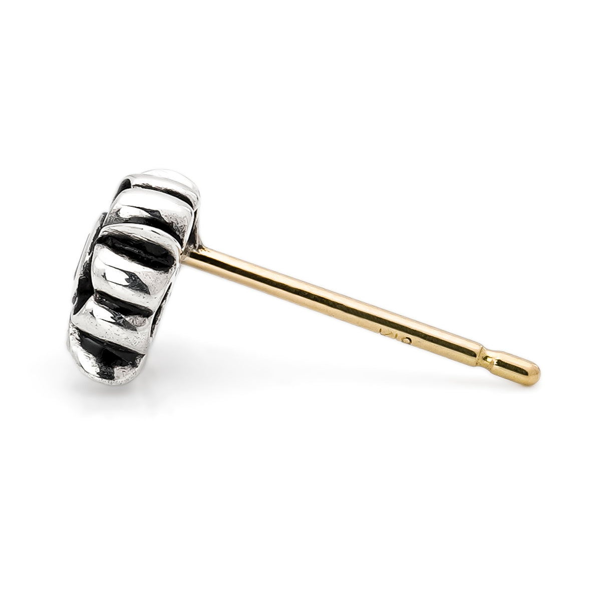 Earring : Pope's Stone Cross Stud w/Ice Blue Diamond