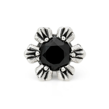 Earring : Crown Stud w/Onyx