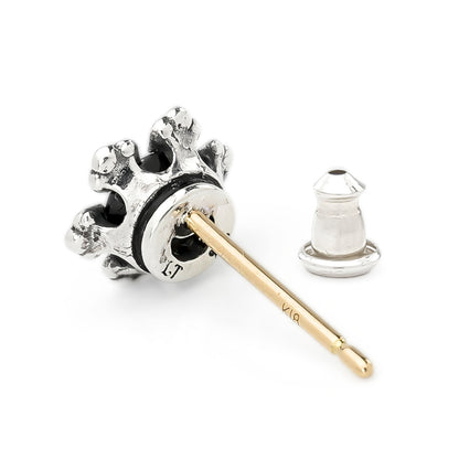 Earring : Crown Stud w/Onyx