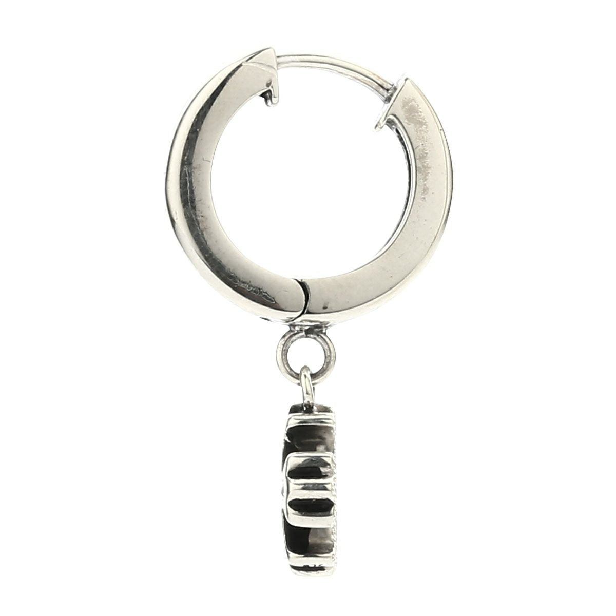 Earring : Spanish Galleon Cross Hoop w/Diamond Pave