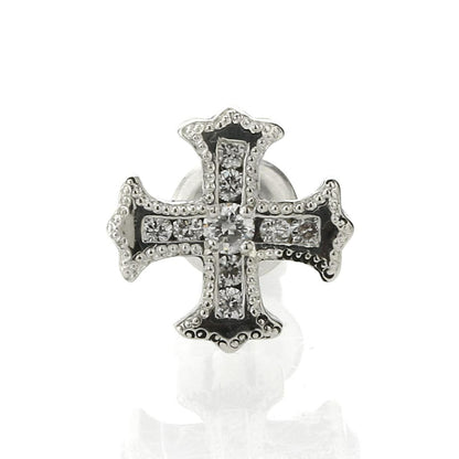 Earring : Spanish Galleon Cross Stud w/Diamond
