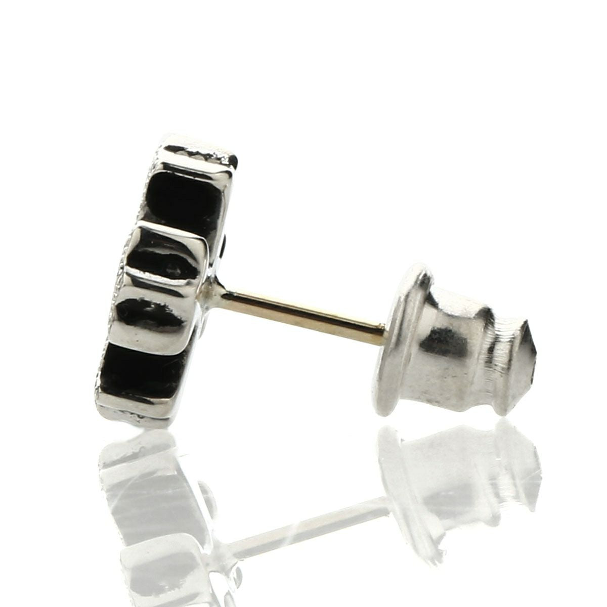 Earring : Spanish Galleon Cross Stud w/Diamond