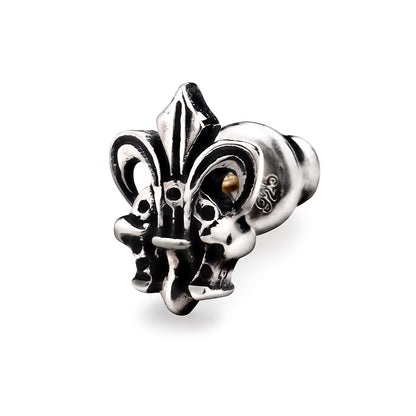Earring : Small Fleur-de-lis Horseshoe Stud