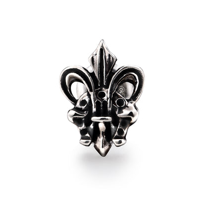 Earring : Small Fleur-de-lis Horseshoe Stud