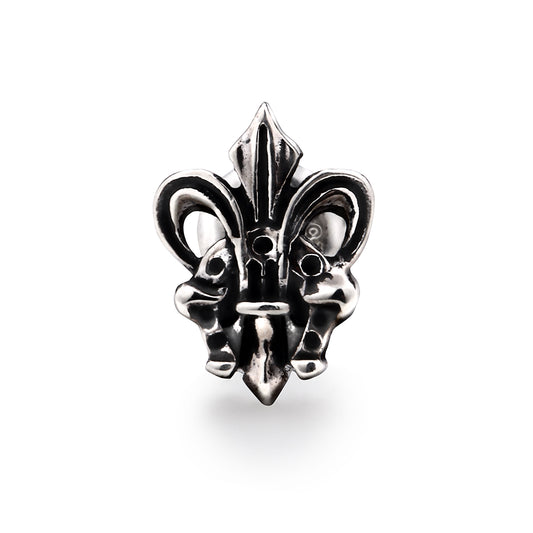 Earring : Small Fleur-de-lis Horseshoe Stud