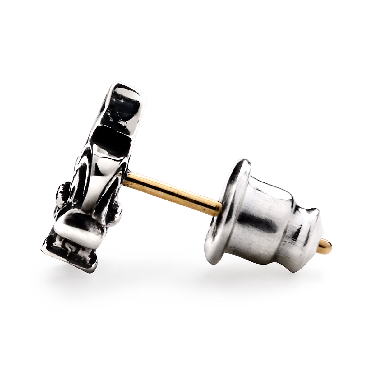 Earring : Small Fleur-de-lis Horseshoe Stud