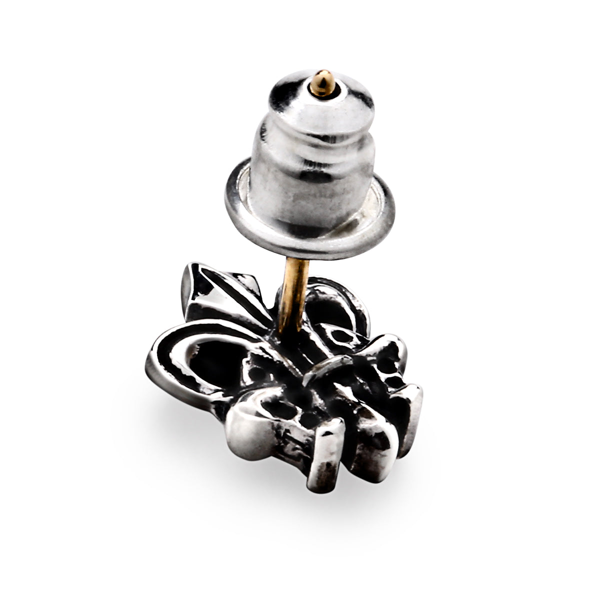Earring : Small Fleur-de-lis Horseshoe Stud