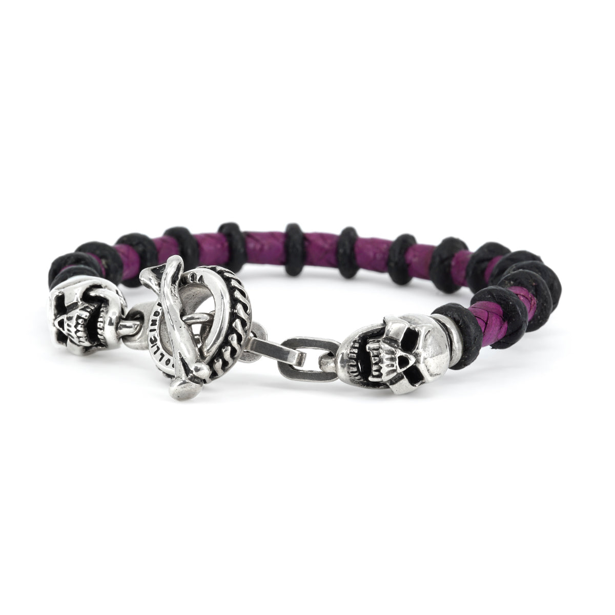 Leather Bracelet : Small Skull